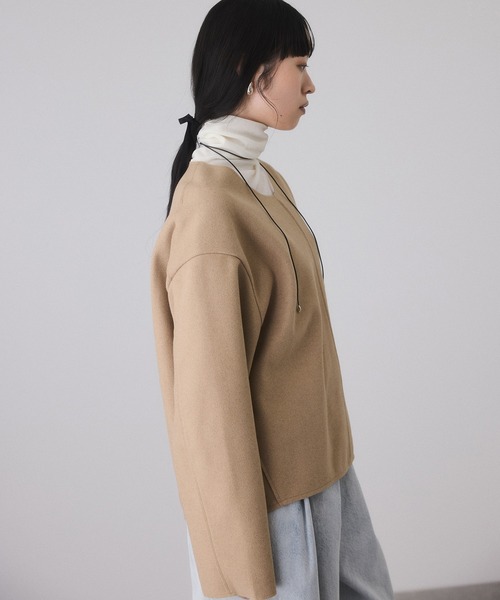 ADAM ET ROPE'(アダムエロペ)の「【サステナブル】Airneeプルオーバー(Tシャツ/カットソー・レディース・ベージュ/ダークブラウン・FREE)」の10枚目の写真