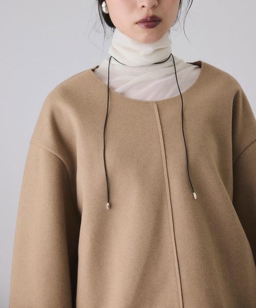 ADAM ET ROPE'(アダムエロペ)の「【サステナブル】Airneeプルオーバー(Tシャツ/カットソー・レディース・ベージュ/ダークブラウン・FREE)」の11枚目の写真