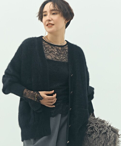 NOLLEY’S Sophi(ノーリーズソフィ)の「ウォッシャブルラッセルレースTブラウス(シャツ/ブラウス・レディース・ホワイト/ブラック・38)」の3枚目の写真