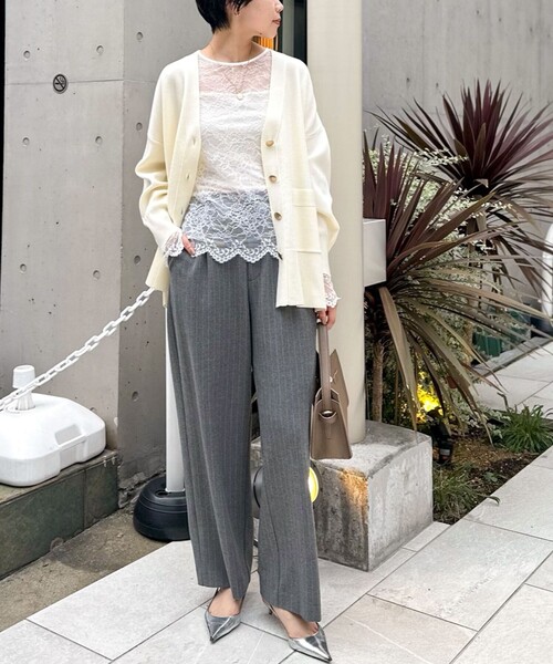 NOLLEY'S sophi ウォッシャブルラッセルレースTブラウス ウォッシャブルラッセルレースTブラウス（シャツ/ブラウス