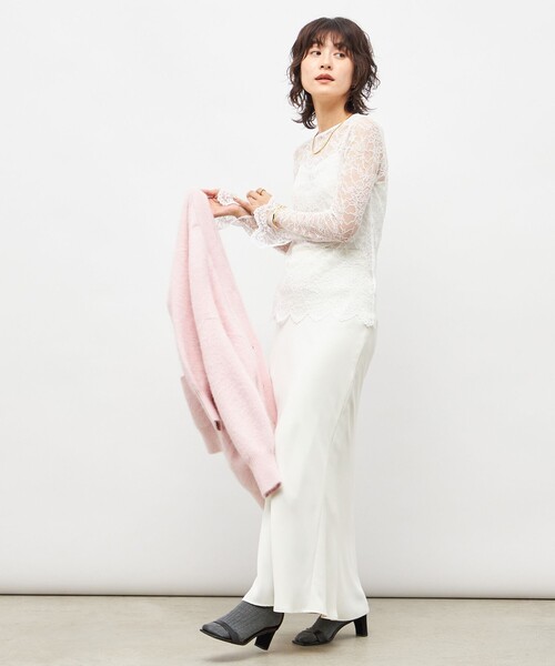 NOLLEY’S Sophi(ノーリーズソフィ)の「ウォッシャブルラッセルレースTブラウス(シャツ/ブラウス・レディース・ホワイト/ブラック・38)」の18枚目の写真