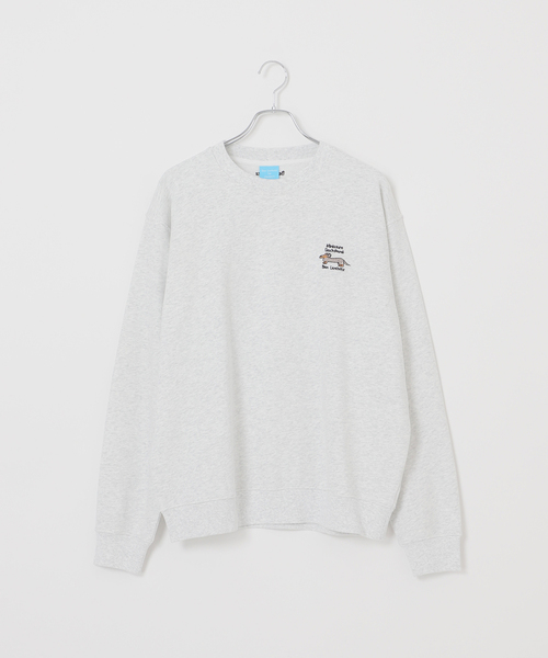 B.C STOCK(ベーセーストック)の「【Ben Lenovitz / ベン・レノビッツ】別注 ドッグ&キャットスウェット(スウェット・メンズ・ホワイト系その他/ホワイト/チャコールグレー/ネイビー・LARGE/MEDIUM)」の2枚目の写真