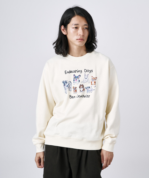 B.C STOCK(ベーセーストック)の「【Ben Lenovitz / ベン・レノビッツ】別注 ドッグ&キャットスウェット(スウェット・メンズ・ホワイト系その他/ホワイト/チャコールグレー/ネイビー・LARGE/MEDIUM)」の10枚目の写真