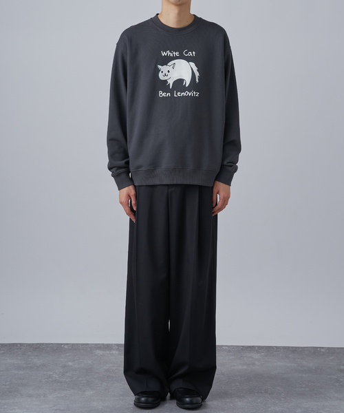 B.C STOCK(ベーセーストック)の「【Ben Lenovitz / ベン・レノビッツ】別注 ドッグ&キャットスウェット(スウェット・メンズ・ホワイト系その他/ホワイト/チャコールグレー/ネイビー・LARGE/MEDIUM)」の21枚目の写真