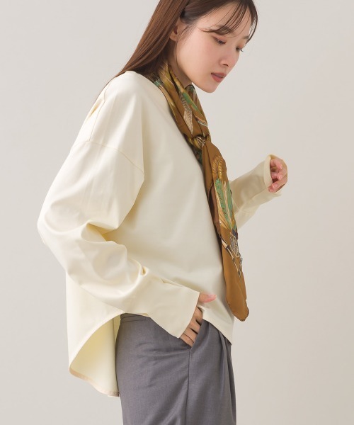 OMNES(オムネス)の「【BEAUTIFUL FRIDAY】Vネックプルオーバー(Tシャツ/カットソー・レディース・ブラック/ホワイト・MEDIUM/LARGE)」の5枚目の写真
