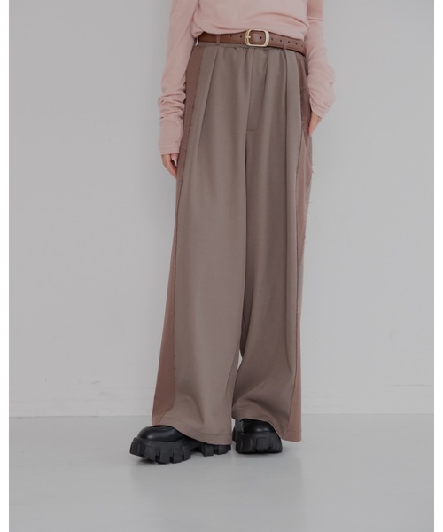 JUMELLE（ジュメロ）の「【総ゴム/ワイドルーズ】ラインヘムスラックス（スラックス・レディース・ブラウン/グレー・SMALL/MEDIUM）」の8枚目の写真