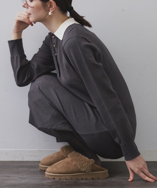 OPAQUE.CLIP(オペークドットクリップ)の「【2WAY】フェイクムートンシューズ(その他シューズ・レディース・ブラック/ブラウン系その他/ベージュ系7・03/02/01)」の12枚目の写真