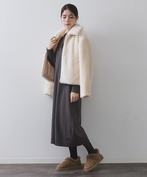 OPAQUE.CLIP(オペークドットクリップ)の「【2WAY】フェイクムートンシューズ(その他シューズ・レディース・ブラック/ブラウン系その他/ベージュ系7・03/02/01)」の14枚目の写真