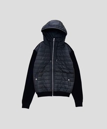 MMMM（エムエムエムエム）の「MMMM/フーデットパファージャケット/ニットドッキング（ブルゾン）」