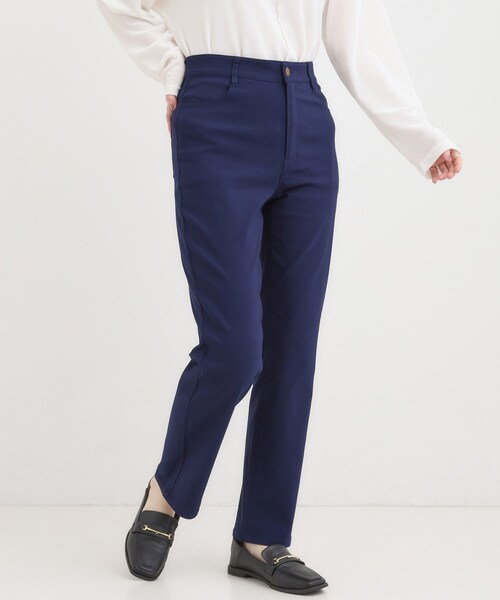 SHOO・LA・RUE(シューラルー)の「【S-LL】優しくフィット ハイパーストレートパンツ(その他パンツ・レディース・ブラック/カーキ/ブルー・04/03/02/01)」の3枚目の写真