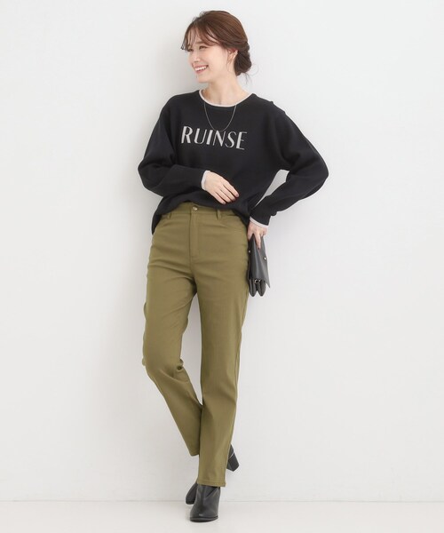 SHOO・LA・RUE(シューラルー)の「【S-LL】優しくフィット ハイパーストレートパンツ(その他パンツ・レディース・ブラック/カーキ/ブルー・04/03/02/01)」の20枚目の写真