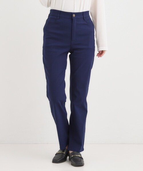 SHOO・LA・RUE(シューラルー)の「【S-LL】優しくフィット ハイパーストレートパンツ(その他パンツ・レディース・ブラック/カーキ/ブルー・04/03/02/01)」の11枚目の写真