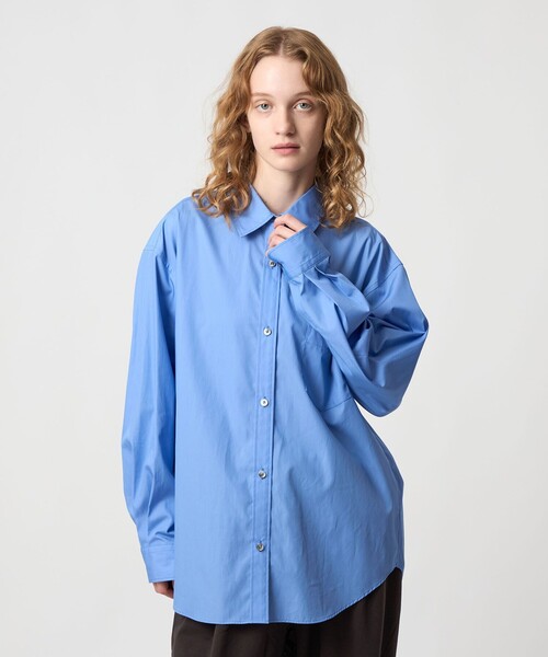6（ロク）の「＜6(ROKU)＞DENIM BLOCK SHIRT/シャツ ◇（シャツ
