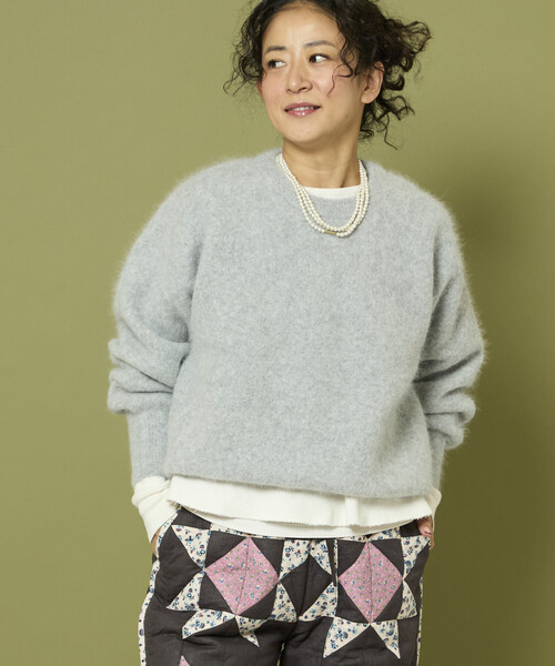 Freada(フリーダ)の「Freada/フリーダ フラッフィーニット プルオーバー(ニット/セーター・レディース・レッド/ライトグレー/ブラウン・ONE SIZE)」の13枚目の写真