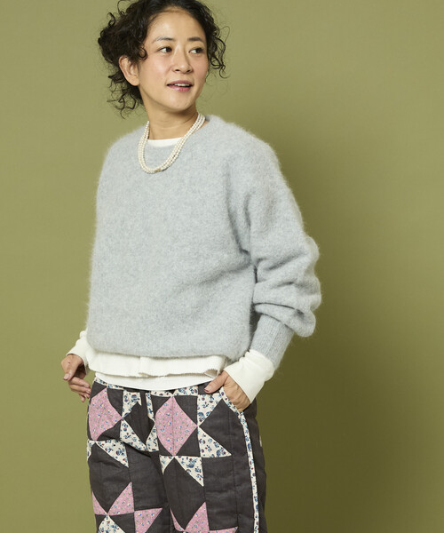 Freada(フリーダ)の「Freada/フリーダ フラッフィーニット プルオーバー(ニット/セーター・レディース・レッド/ライトグレー/ブラウン・ONE SIZE)」の14枚目の写真