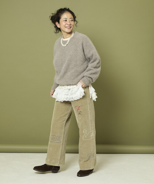 Freada(フリーダ)の「Freada/フリーダ フラッフィーニット プルオーバー(ニット/セーター・レディース・レッド/ライトグレー/ブラウン・ONE SIZE)」の19枚目の写真