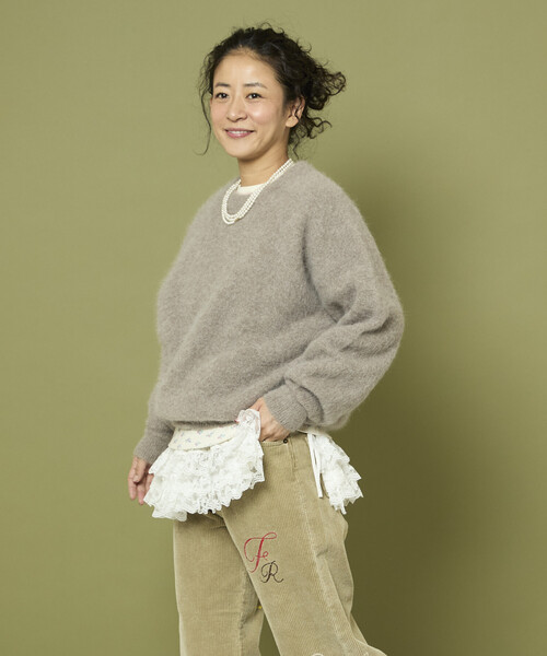 Freada(フリーダ)の「Freada/フリーダ フラッフィーニット プルオーバー(ニット/セーター・レディース・レッド/ライトグレー/ブラウン・ONE SIZE)」の22枚目の写真