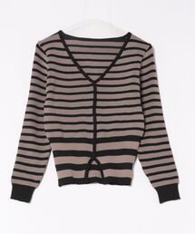 STYLEBLOCK（スタイルブロック）の「ボーダー柄Vネックニット（ニット/セーター）」