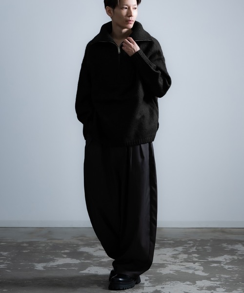 improves（インプローブス）の「モヘアタッチ ハーフジップ ニット（ニット/セーター・メンズ・ブルー/グレイッシュベージュ/ホワイト/カーキ/モカ/ブラック・LARGE/MEDIUM）」の16枚目の写真