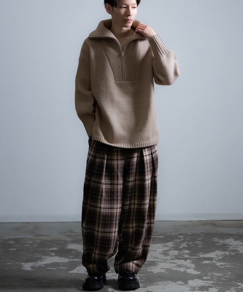 improves（インプローブス）の「モヘアタッチ ハーフジップ ニット（ニット/セーター・メンズ・ブルー/グレイッシュベージュ/ホワイト/カーキ/モカ/ブラック・LARGE/MEDIUM）」の8枚目の写真