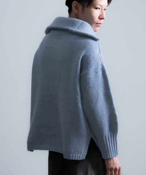 improves（インプローブス）の「モヘアタッチ ハーフジップ ニット（ニット/セーター・メンズ・ブルー/グレイッシュベージュ/ホワイト/カーキ/モカ/ブラック・LARGE/MEDIUM）」の22枚目の写真