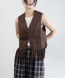 hwyl（ヒュイル）の「フェイクスエード フリンジベスト（ベスト）」