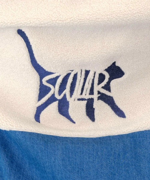 ScoLar（スカラー）の「ScoLar(スカラー) ネコ刺繍ボア×デニム異素材