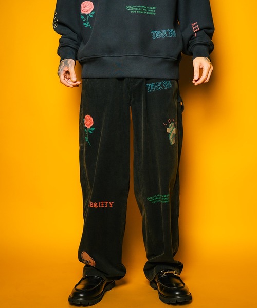 Subciety(サブサエティ)の「Memorial corduroy pants(その他パンツ・メンズ・オフホワイト/ブラック・MEDIUM/LARGE/X-LARGE/SMALL)」の2枚目の写真