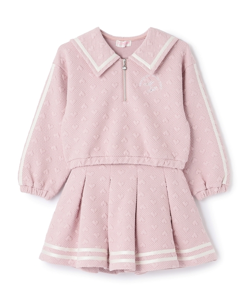 セール】カットジャガード ハーフZIPセーラー セットアップ