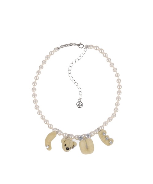 YVMIN(イヴミン)の「LOVE BEAR PEARL NECKLACE(ネックレス・メンズ・ライトブラウン・OS)」の1枚目の写真