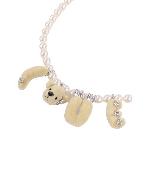 YVMIN(イヴミン)の「LOVE BEAR PEARL NECKLACE(ネックレス・メンズ・ライトブラウン・OS)」の3枚目の写真