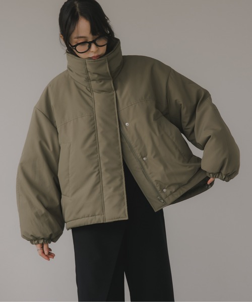 210nouve（トゥージュヌーブ）の「ショート モンスター ジャケット（ブルゾン・レディース・ブラック/ライトベージュ/カーキ・FREE）」の3枚目の写真