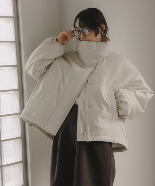 210nouve（トゥージュヌーブ）の「ショート モンスター ジャケット（ブルゾン・レディース・ブラック/ライトベージュ/カーキ・FREE）」の16枚目の写真