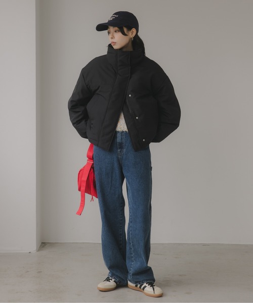 210nouve（トゥージュヌーブ）の「ショート モンスター ジャケット（ブルゾン・レディース・ブラック/ライトベージュ/カーキ・FREE）」の5枚目の写真