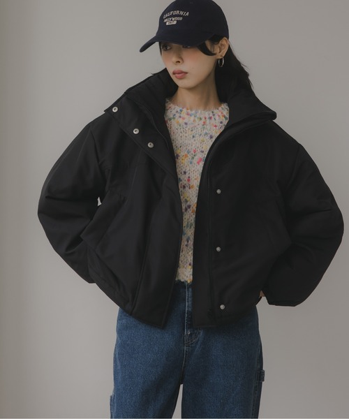 210nouve（トゥージュヌーブ）の「ショート モンスター ジャケット（ブルゾン・レディース・ブラック/ライトベージュ/カーキ・FREE）」の12枚目の写真