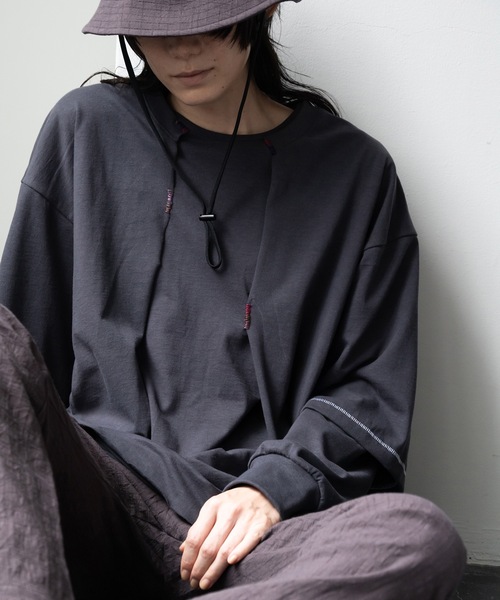 vintage-style open-front top（Tシャツ/カットソー）｜RYU（リュー