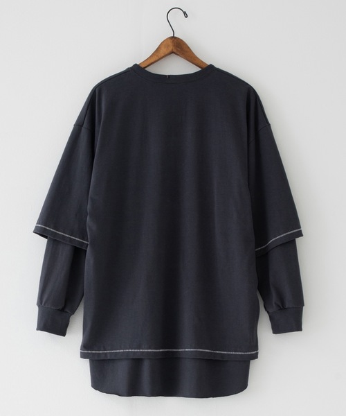 RYU（リュー）の「vintage-style open-front top（Tシャツ/カットソー・メンズ・グレイッシュベージュ/チャコール・2/4）」の21枚目の写真