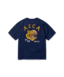 AECA（エイカ）の「TIGER HALF SLEEVE TEE-NAVY（Tシャツ/カットソー）」