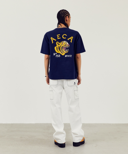 AECA（エイカ）の「TIGER HALF SLEEVE TEE-NAVY（Tシャツ/カットソー・レディース・その他・LARGE/SMALL/MEDIUM/X-LARGE）」の3枚目の写真