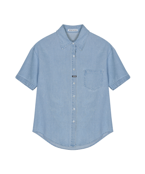NICK&NICOLE(ニックアンドニコール)の「MINIMAL CLASSIC HALF DENIM SHIRTS_LIGHT BLUE(シャツ/ブラウス・レディース・その他・MEDIUM/LARGE)」の5枚目の写真