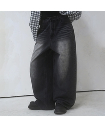 AVANDRESS（アバンドレス ）の「Basic Brush Daily Wide Pants WASHING BLACK（デニムパンツ）」
