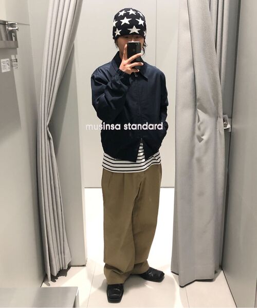 MUSINSA STANDARD（ムシンサスタンダード）の「コットンミニマルブルゾンジャケット[ネイビー]（ブルゾン・メンズ・その他・LARGE/X-LARGE/XX-LARGE/MEDIUM）」の11枚目の写真