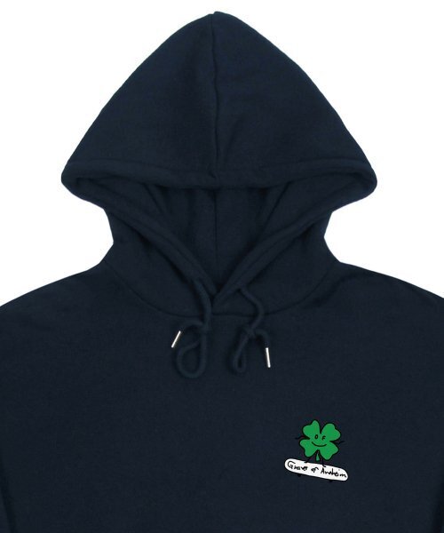 GRAVER（グレーバー）の「[ユニセックス]クローバーボードフードパーカー_ネイビー（パーカー・レディース・ネイビー・SMALL/MEDIUM/LARGE/X-LARGE）」の3枚目の写真
