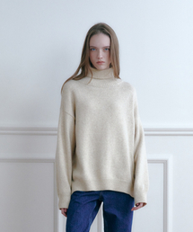 SALT AND CHOCOLATE（ソルトアンドチョコレート）の「Rustic Wool Essential Turtleneck Knit Oatmeal 4W2245301（ニット/セーター）」