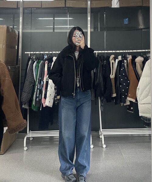 THE GREEN LAB（ザグリーンラボ）の「オーバーサイズノンフェイドデニム [ネイビー]（デニムパンツ・レディース・その他・SMALL/MEDIUM）」の6枚目の写真
