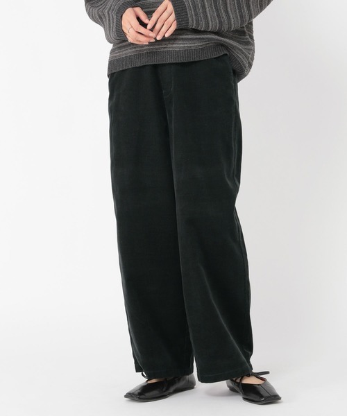studio CLIP（スタディオクリップ）の「細コールルーズストレートパンツ[プチ・プラスサイズあり]（その他パンツ・レディース・カーキ/アイボリー/スモーク/キャメル・LARGE/MEDIUM/PF/ﾌﾘｰ(L)）」の12枚目の写真