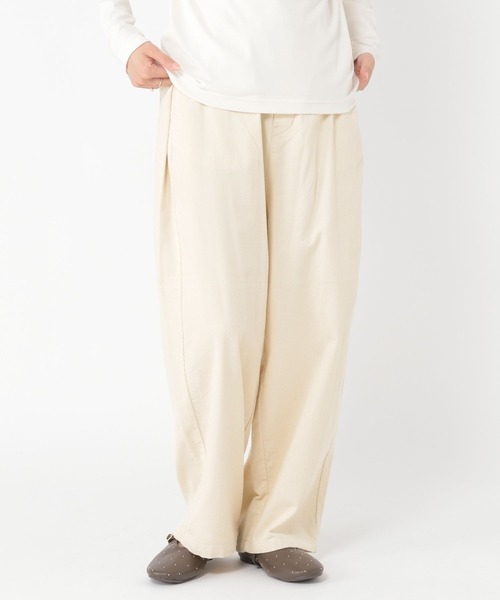 studio CLIP（スタディオクリップ）の「細コールルーズストレートパンツ[プチ・プラスサイズあり]（その他パンツ・レディース・カーキ/アイボリー/スモーク/キャメル・LARGE/MEDIUM/PF/ﾌﾘｰ(L)）」の17枚目の写真