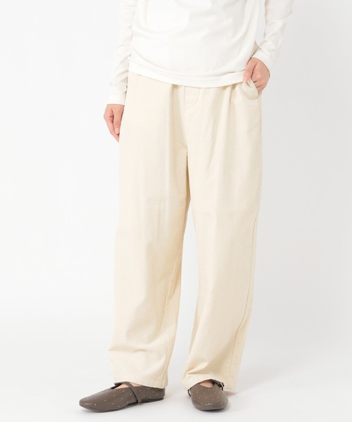 studio CLIP（スタディオクリップ）の「細コールルーズストレートパンツ[プチ・プラスサイズあり]（その他パンツ・レディース・カーキ/アイボリー/スモーク/キャメル・LARGE/MEDIUM/PF/ﾌﾘｰ(L)）」の18枚目の写真