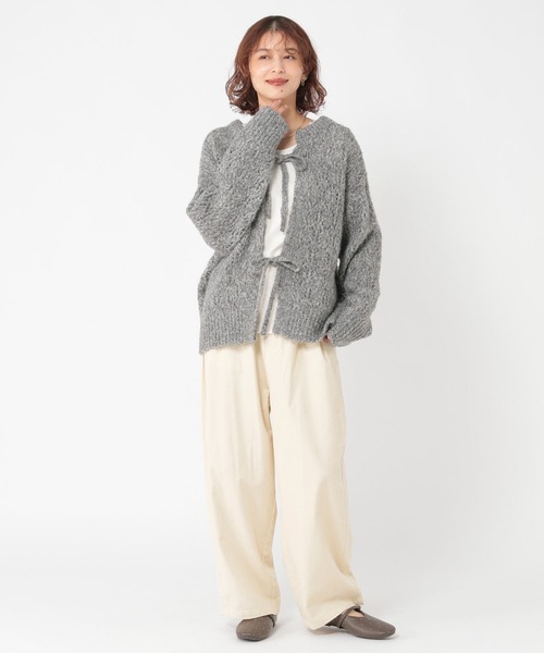 studio CLIP（スタディオクリップ）の「細コールルーズストレートパンツ[プチ・プラスサイズあり]（その他パンツ・レディース・カーキ/アイボリー/スモーク/キャメル・LARGE/MEDIUM/PF/ﾌﾘｰ(L)）」の22枚目の写真