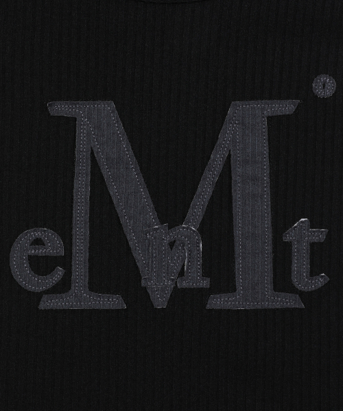 MUCENT(ムセント)の「ワディアプリケロゴスリーブレスナシ(2カラー)(Tシャツ/カットソー・レディース・ホワイト/ブラック・FREE)」の3枚目の写真